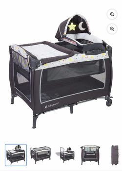 Baby Trend Lil Snooze Deluxe II Nursery Center with Bassinet and Changer - Infant Play Yard