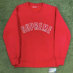 Supreme arc logo red crewneck