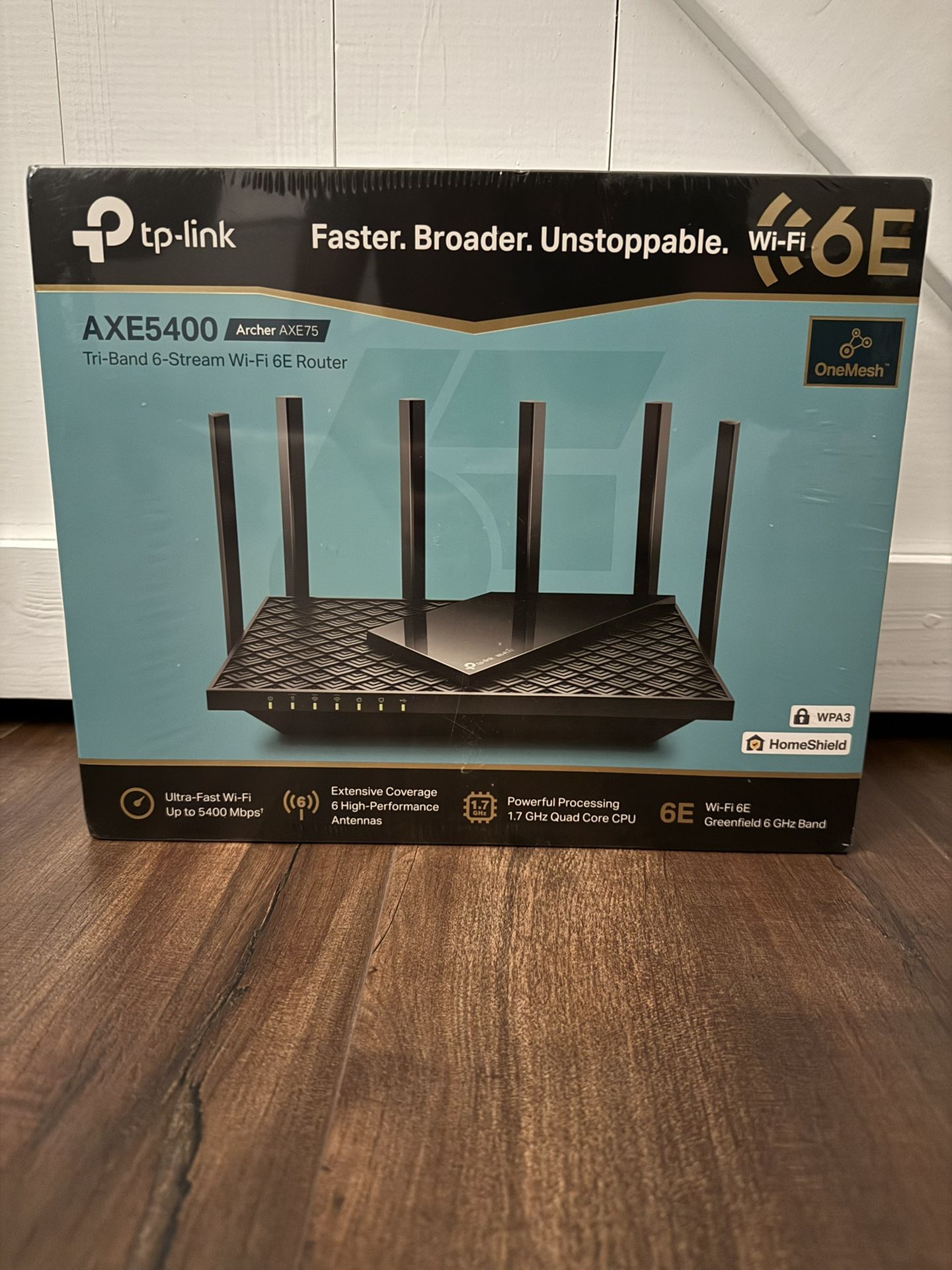 NEW TP-Link AXE75 Wi-Fi 6E Router โ Tri-Band | AXE5400 | Sealed