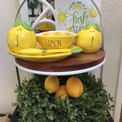 Tiered Tray🍋🍋 Display!!Rae Dunn 