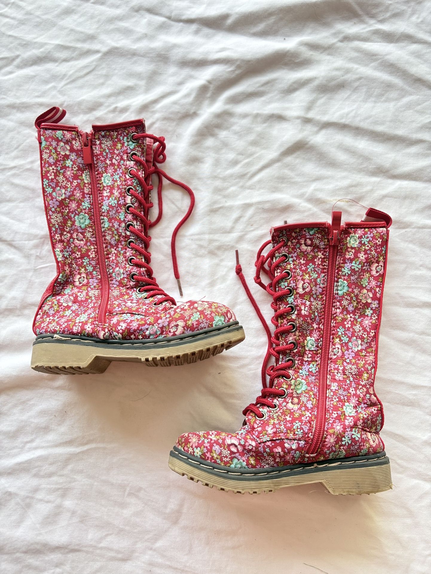 Floral Patterned Boots Toddler Size 10