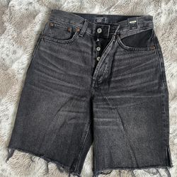 Abercrombie & Fitch Charcoal Denim Shorts women’s size 26 - brand new with tags