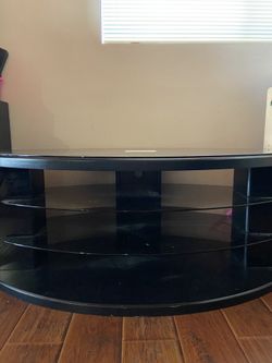 Glass TV stand