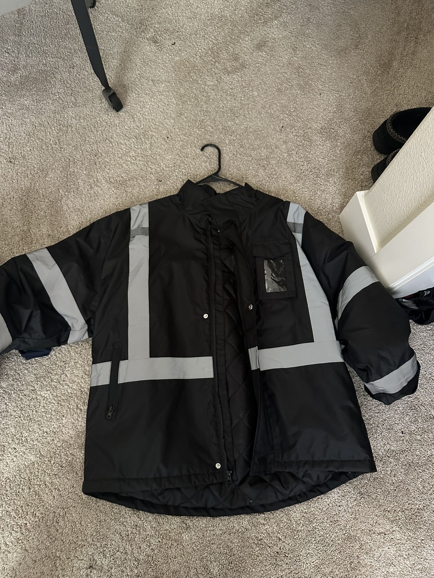 Heavy Weight Rain Jacket With Reflectors Size XL