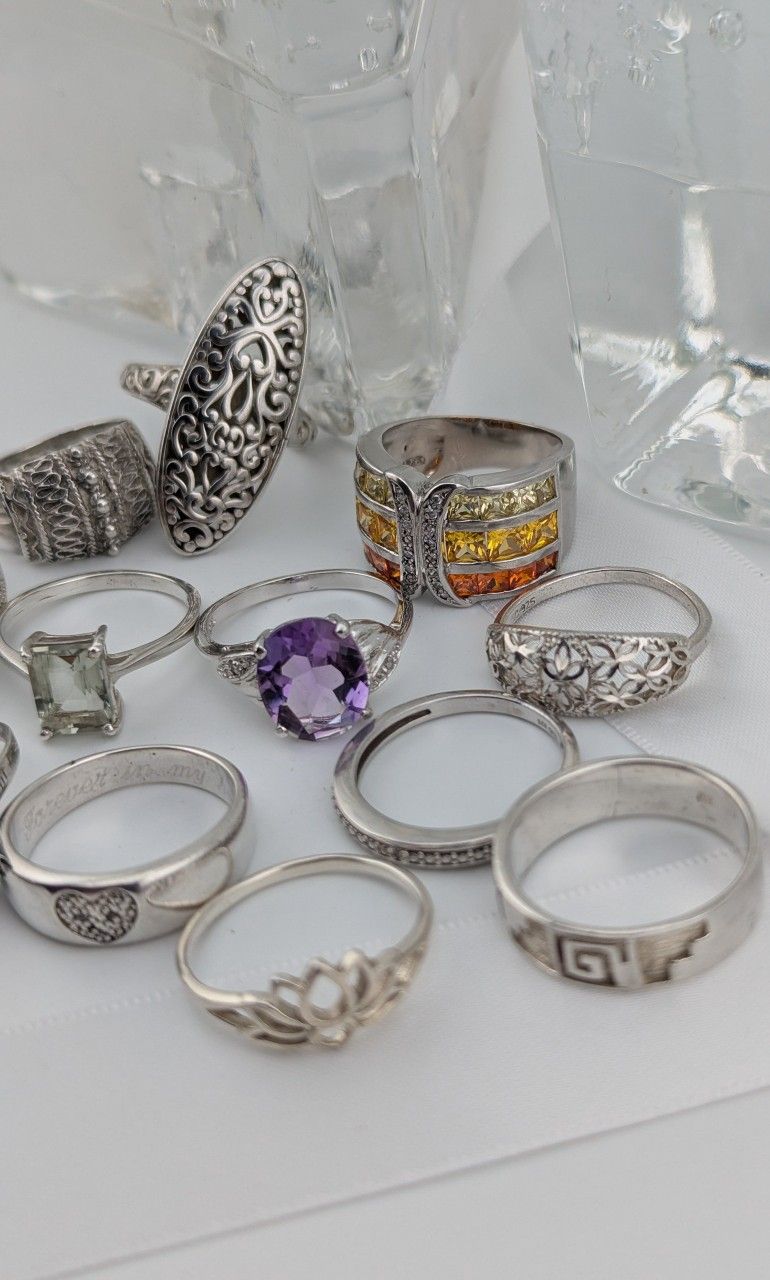 SIZE 9 Sterling Silver Rings 925