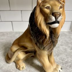 Rare Vintage Italian Ceramic Lion