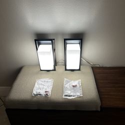 New Pair Of bronze Wall Lamps Whit Lightbulbs ( Outdoor / Indoor )