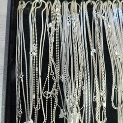 Pre-Owned  Sterling Silver Chains & Necklaces - Simple Everyday Styles -Starting at 19.99
