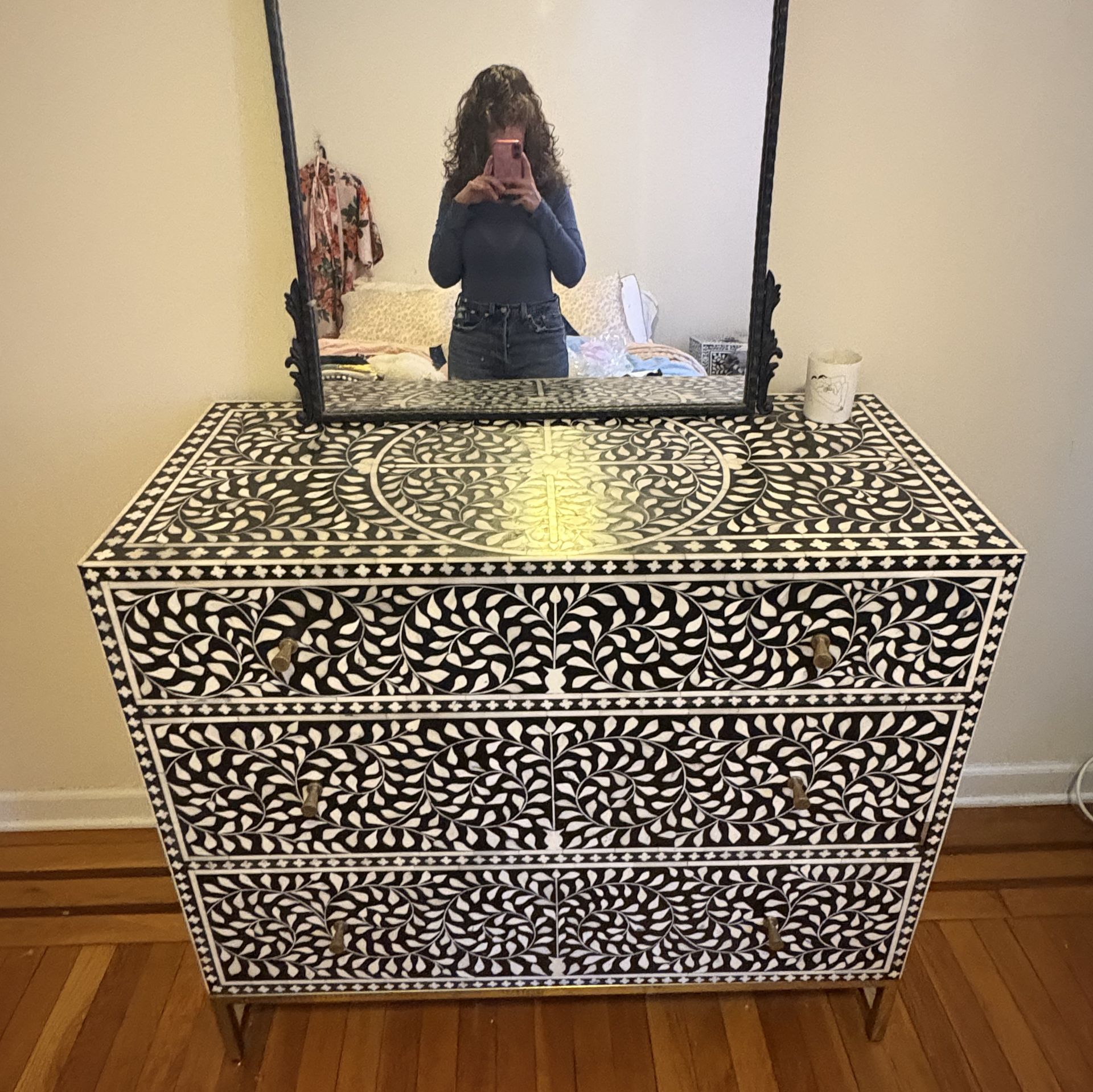 Bone Inlay dresser - Handmade