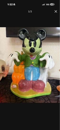 Mickey Mouse Halloween Ceramic Cookie Jar