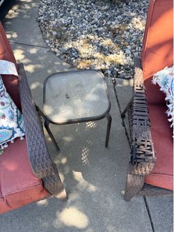 Free worn but okay Patio chairs and table
