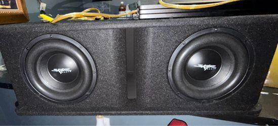 10 inch Skar subwoofers with amp