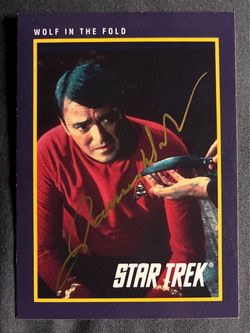 Signed Star Trek Trading Card Wolf in the Fold