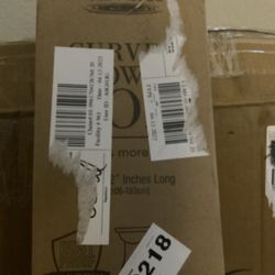 New In Box Bath Bliss Curved Shower Curtain Rod