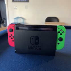 Nintendo Switch With doc And Two Joycons