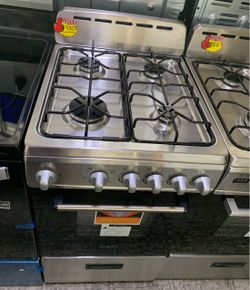 Avanti Stainless Steel 20”, 4-Burner Gas Range, Great For Compact Units!