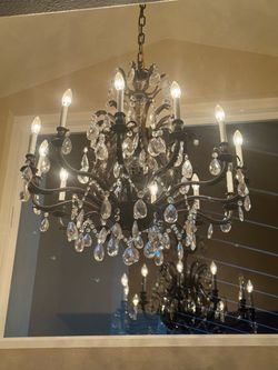 Antique chandelier w Crystals