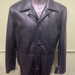 Whet Blue Pea Coat Black New Zealand Lambskin 