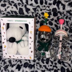 Starbucks Snoopy Glass Cup