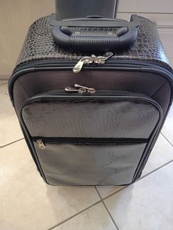 Faux alligator suitcase