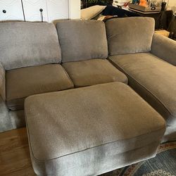 Sectional L Couch with Ottoman