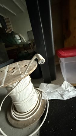 TV/Coaxial Cable In White