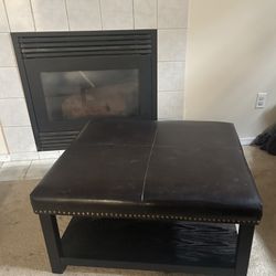 Leather Ottoman