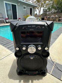 Singing Machine Carnival Bluetooth Karaoke Party Speaker w/ Screen & Disco Lights