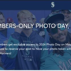 Mariners Photo Day Passes May 11