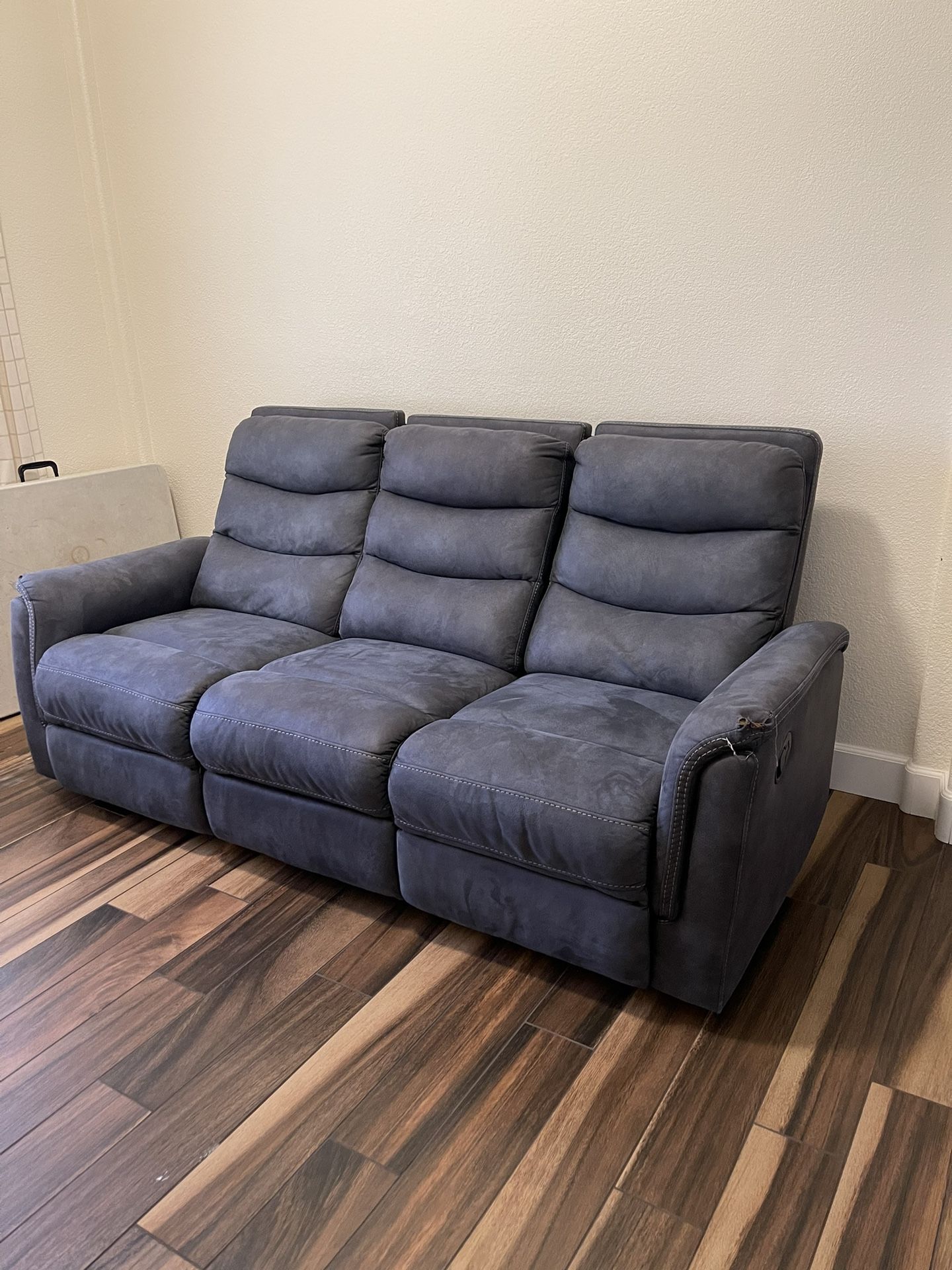 Charcoal Gray Recling Sofa Couch Furniture