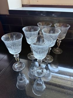 Stratford 6” Wine Glass by Bohemia Crystal-Crystalex LOT of 6