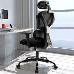 Ergonomic Office Chair with Adjustable Headrest and Armrests