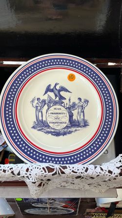 Patriotic Ceramic Inaugural Plate