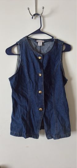 Denim Vest with Gold Buttons small