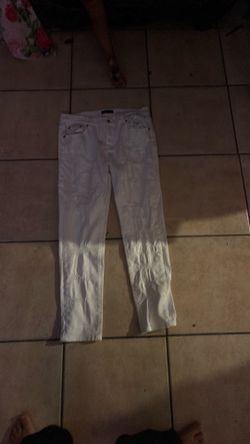 White purple jeans