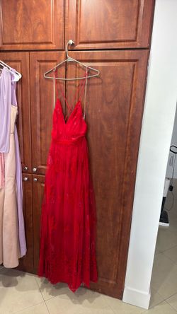 Red Lace Maxi Dress – Windsor (Size M) – NEW with Tags