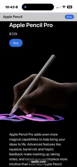 Apple Pencil pro, minus the tip