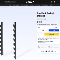 Rep Fitness 8 Bar - Gun Rack Barbell Storage