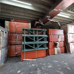 96”x4000lb Beams 8’x4” Beams Teardrop Pallet Racks Brand New Same price As Used Forklifts 