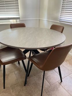 Marble table with 4 chairs