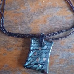 Beaded Stone Necklace 