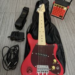 FAO Schwarz Electric Guitar And Amp- Kids Size Real Guitar
