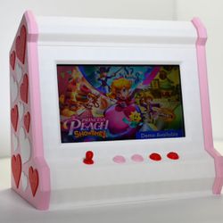 Cute Pink with hearts Nintendo Switch Retro Arcade Display