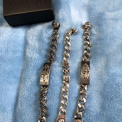 Chrome heart bracelets, pick one