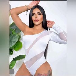 SEXY COLOMBIAN BODYSUIT IN VEIL AND SPANDEX FABRIC ONE SIZE