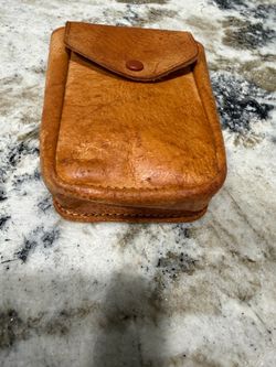 Vintage leather belt pouch