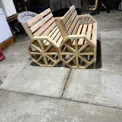 Bancas De Madera Rústica 