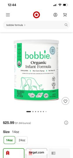 Bobbie organic formula