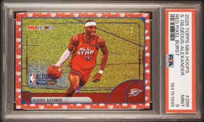 2026 Topps NBA Hoops Shai Gilgeous-Alexander All Star Red /5 PSA 9