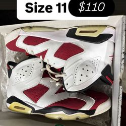 Jordan Retro 6s Carmine Nike Air Size 11